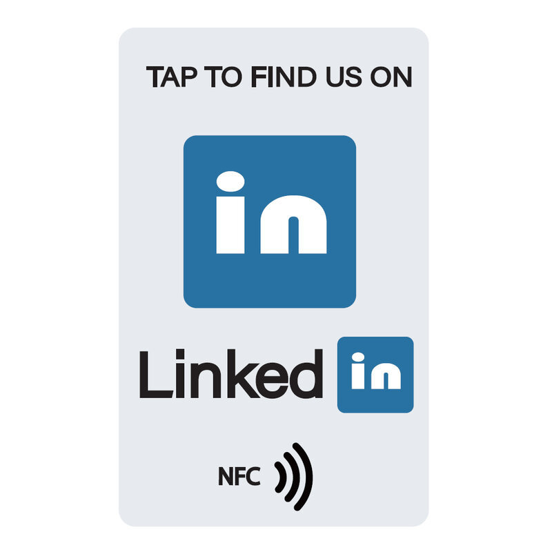 Stuknij, aby znaleźć nas na Instagramie Facebook LinkedIn Universal NFC Tap Cards Zwiększ swoje recenzje karta recenzji Google