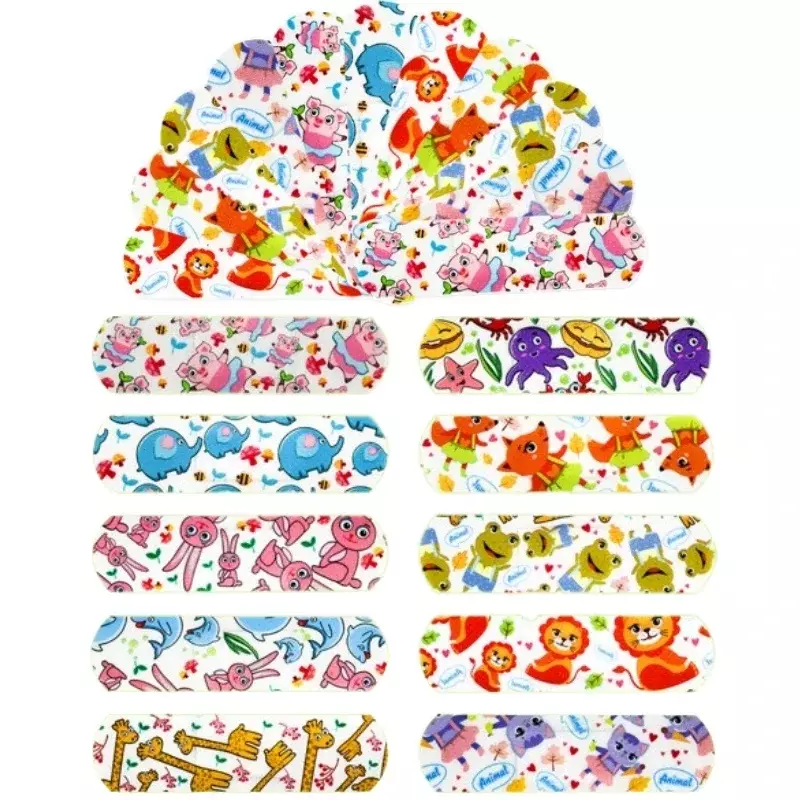 120 Stuks Cartoon Kinderen Band Hulp Waterdichte Ademende Zelfklevende Verbanden Eerste Hulp Hemostatische Steriele Stickers Voor Kind