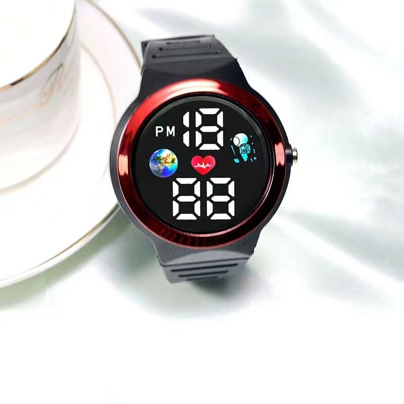 Elektroniczny zegarek LED ziemi kreatywna moda wygodna modna męski damski sportowy zegarek elektroniczny h