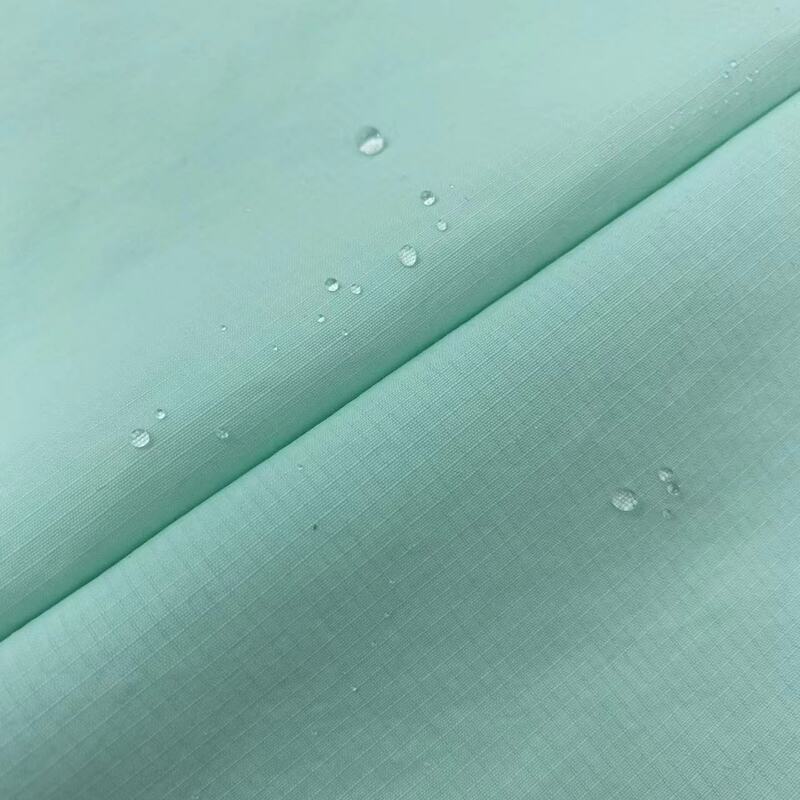Taslan 0.15 Grid tahan air nilon garis tunggal jaket kain tahan angin luar ruangan pakaian olahraga kain