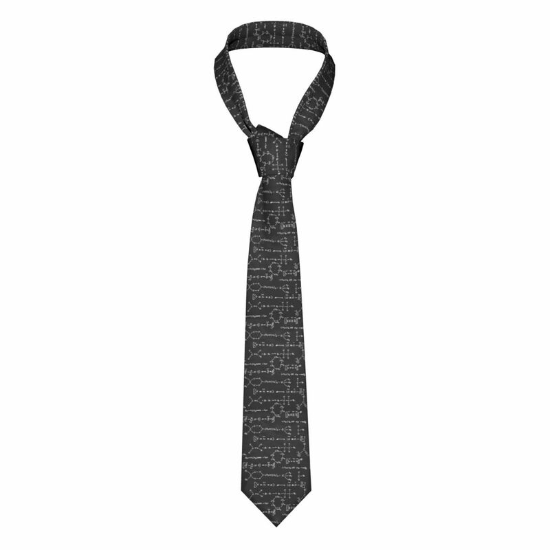 Галстук для письма с химической формулой на заказ, мужской классический галстук из структурного шелка Atom, галстуки для офиса