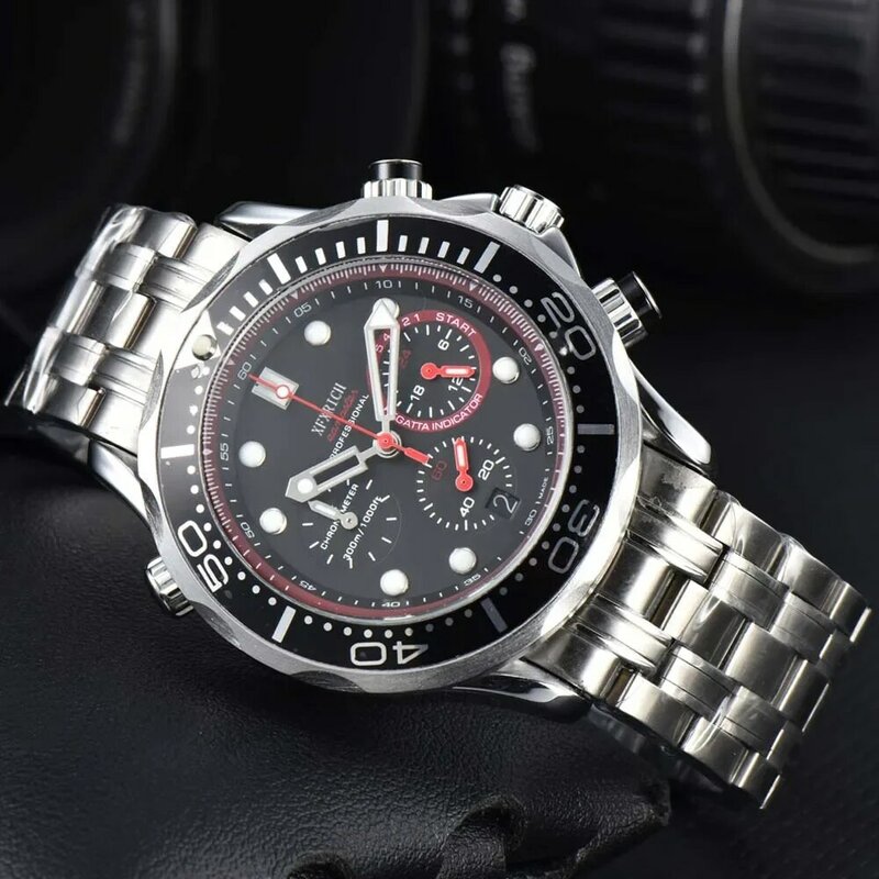 2024 oryginalnych zegarków marki dla luksusowych luksusowych pełne nierdzewne stalowych automatycznych zegarek z datownikiem luksusowych zegarów kwarcowych z chronografem