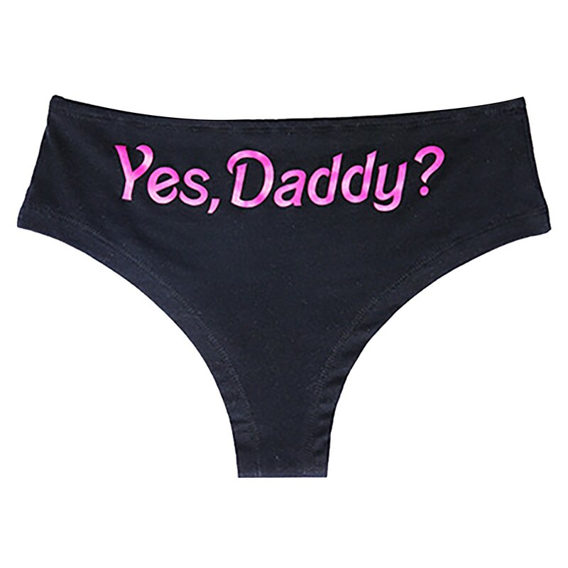 Woman Thong Sexy Yes Daddy Women Panties Seamless G String Tanga Brasilera Mujer Thongs Minikini T-back Lingerie Plus Size