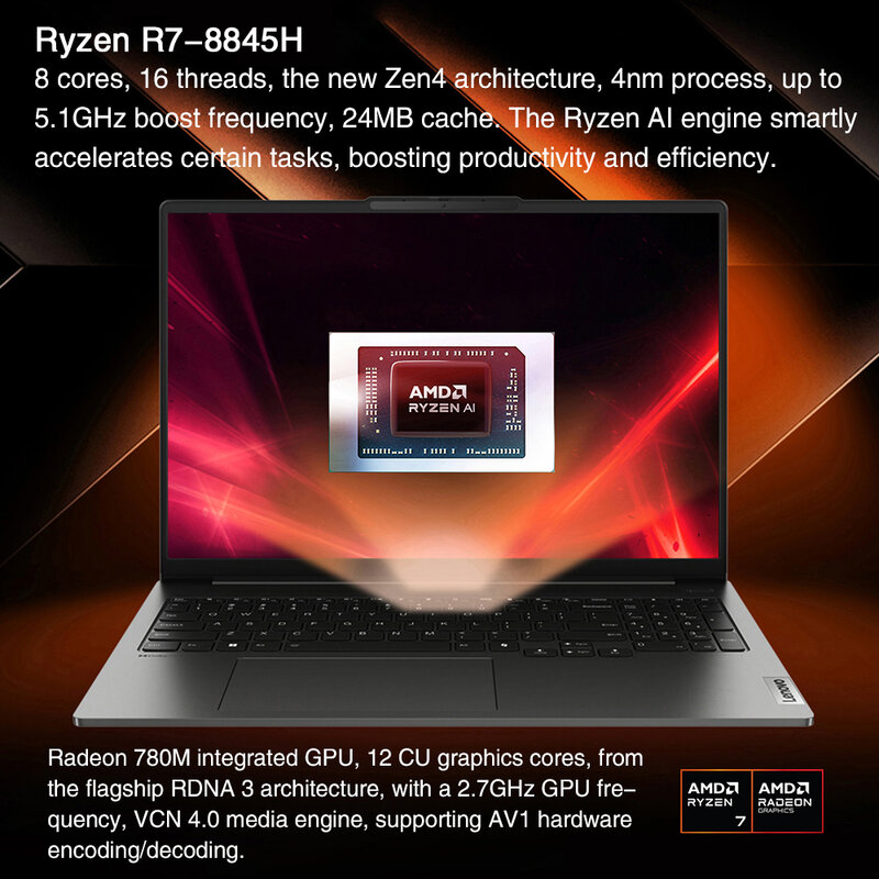 Lenovo XIAOXIN Pro 16 2024 Laptop Intel Ultra 5 9 125H 185H AMD Ryzen R7-8845H RAM 16/32GB SSD 1TB 16 "pollici 2.5K 120Hz Notebook