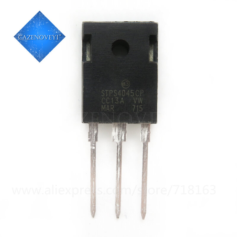 STPS4045CP TO-247 STPS4045 TO247 diodo rectificador Schottky 45V 40A nuevo original en Stock, 5 uds./lote