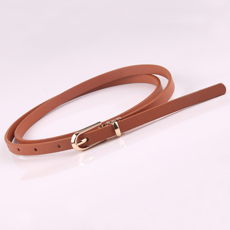 Cinturones de moda para mujer, cinturilla delgada, hebilla de Pin, cinturón ajustable para vestido de verano, cinturones de correa para Jeans, 1cm