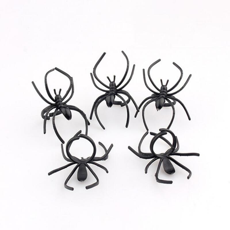 Pierścionek pająk pająk na Halloween pierścionek dekoracja na imprezę rekwizyty pająk pajęczyna dekoracja biżuteria na palce pierścienie Hip Hop