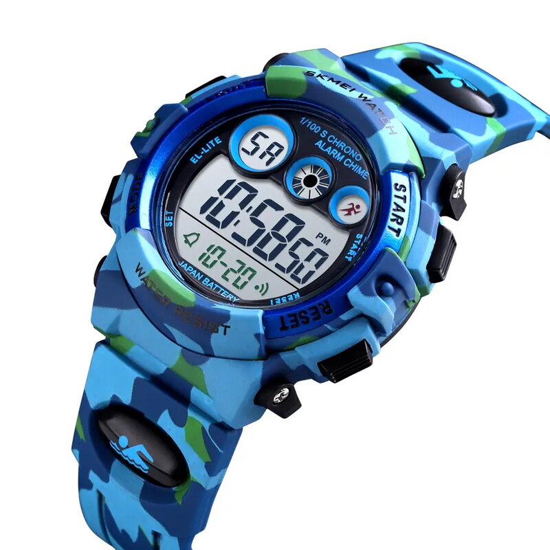 Trendy Colorful Digital Watch for Kids Waterproof LED Lights Luminous Children Wristwatch Boys Students Electronic Wrist Watch