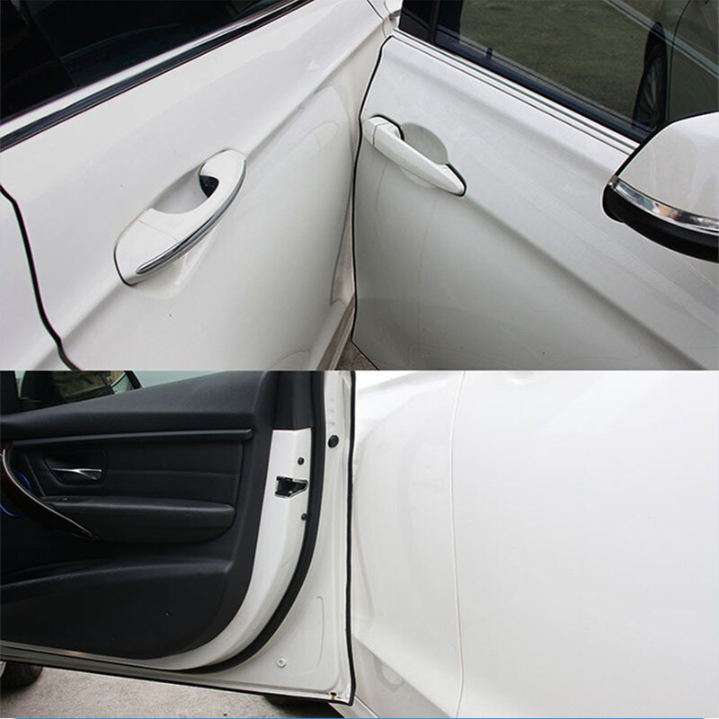 Protector Universal para puerta de coche, tira de goma para molduras, sellado, Protector contra arañazos, tipo U, 2/5/10M