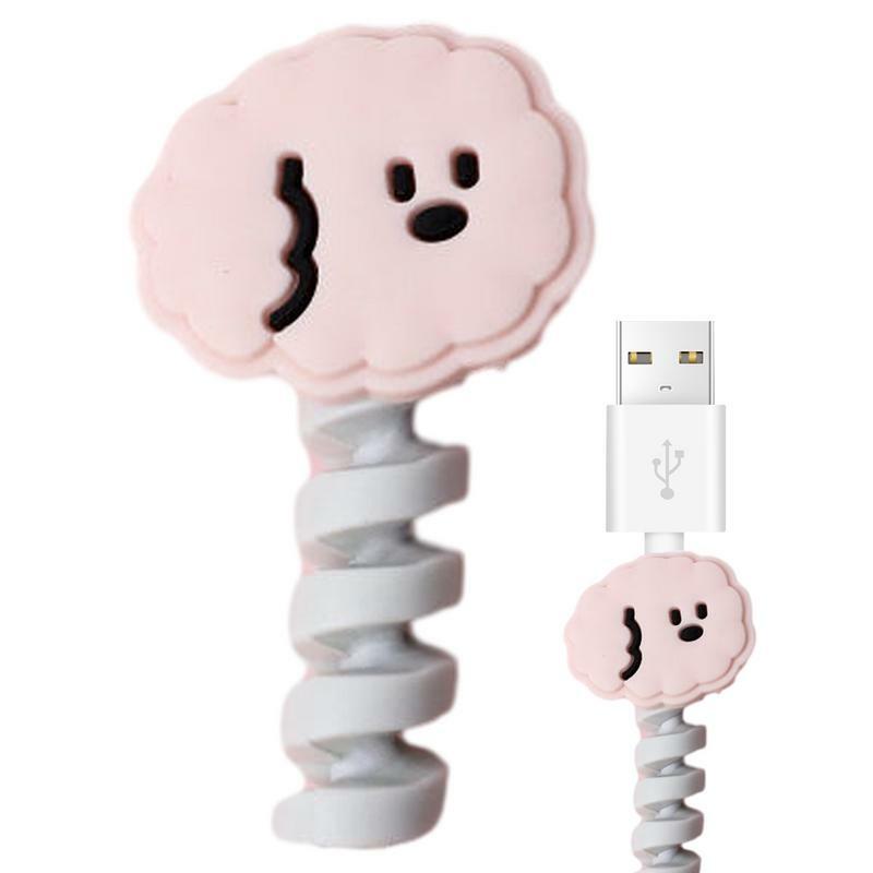 Cute Cable Protector Cartoon Animal Charging Cable Protector Cute Cord Saver per cavo USB gestione del cavo di ricarica colorato per