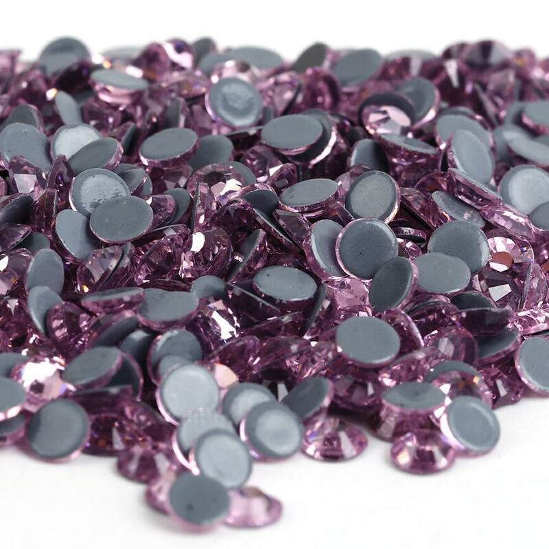 ss3,ss4,ss8,ss12,ss34 Hot fix Rhinestone Glitter Strass Flatback Glass Crystal Hotfix stones Iron on Rhinestones For Garment