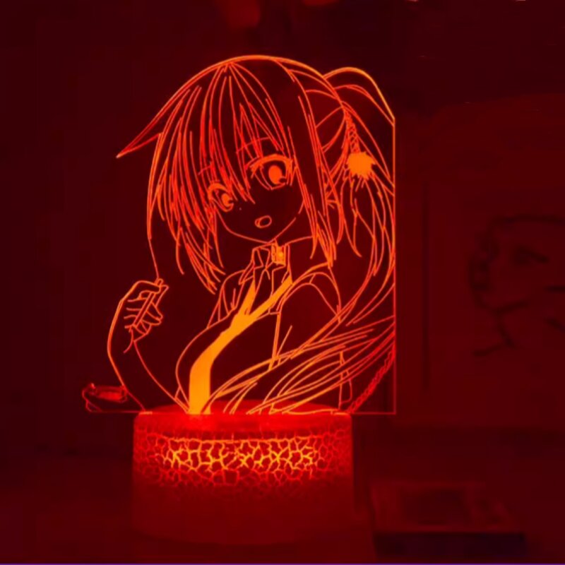 Luz Nocturna 3D para niñas bonitas, lámpara de mesa creativa de acrílico, regalo para niños y niñas