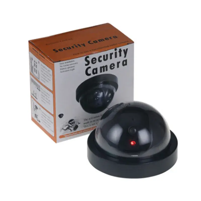 Telecamera fittizia sorveglianza Camara di sicurezza esterna con LED lampeggiante berretti interni esterni Camaras De Seguridad finto