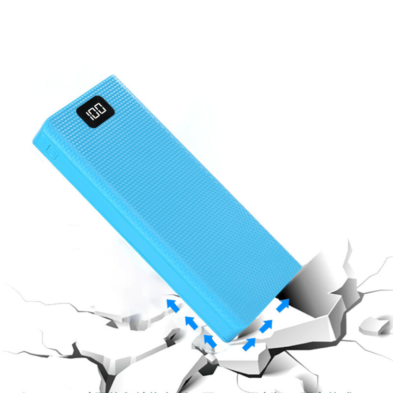 Быстрая зарядка 18650, внешний аккумулятор с двумя USB-портами, зарядное устройство, корпус для самостоятельной зарядки, чехол для iPhone, Xiaomi