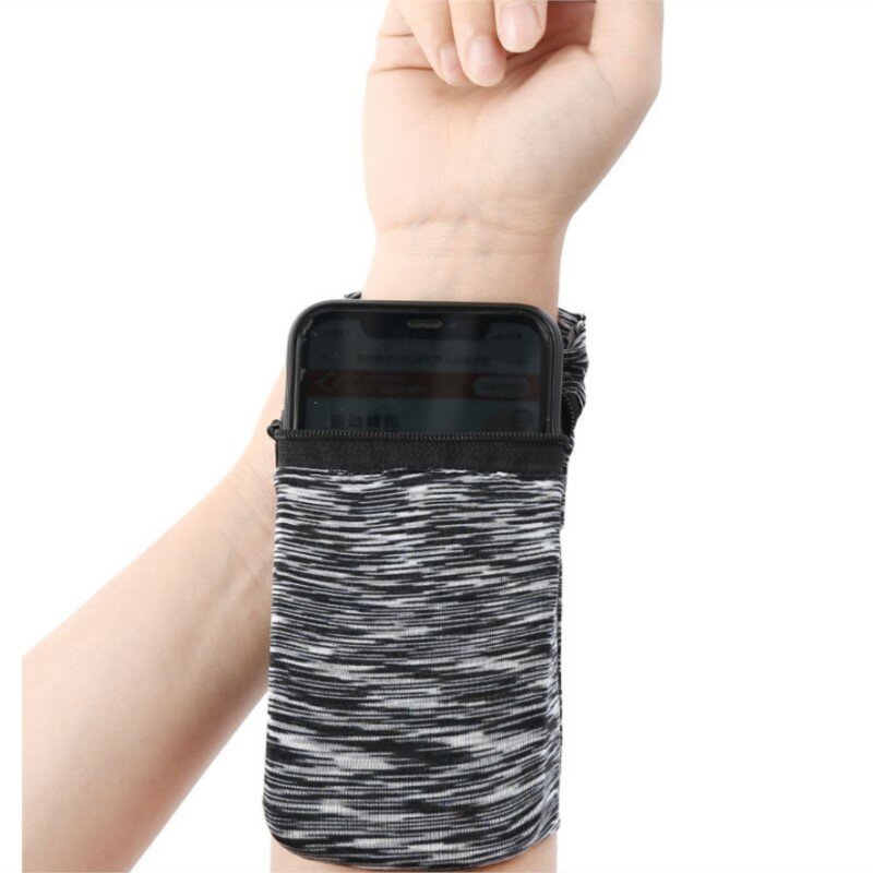 Men Women Wrist Wallet Pouch Bag Fitness Sports Zipper Wrist Band Running Gym Cycling Phone Coins Key Card Storage Wrist Bag New