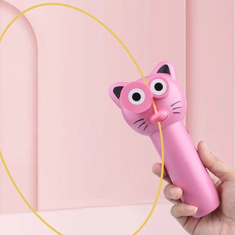 Electric Teases Cat Rope Transmitter  Propeller Fun String Launcher Controller  Flying Decompresses Toy Kids Gifts