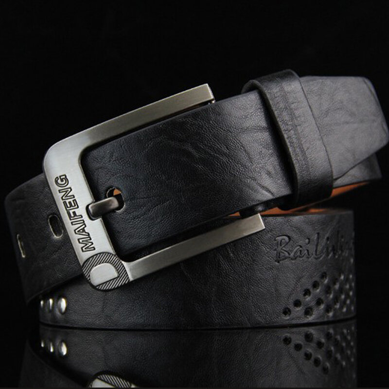Cinturones casuales de piel de vaca para hombres, hebilla de alta calidad, pretina de vaquero de negocios, diseñador de moda, nuevo, 2022