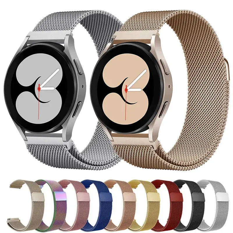 20mm 22mm Milanese Loop Strap For Samsung Watch 5/4/3 Active 2/Amazfit GTS/GTR/Bip Bracelet Band Huawei Watch 3/GT3-2 Pro Correa