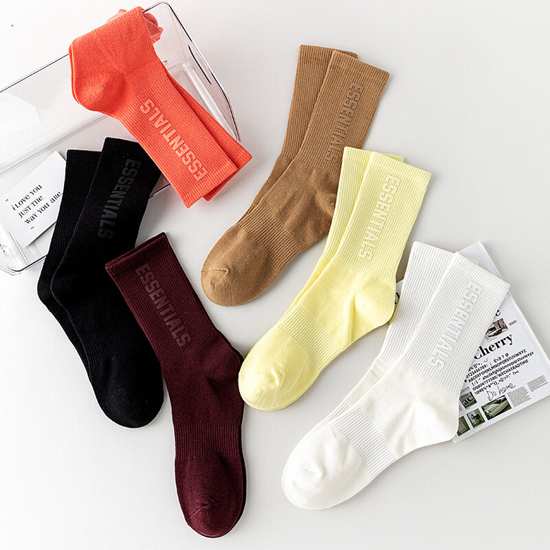 Essentials neue Männer Socken HipHop Buchstaben Marke Frauen Baumwoll socke Unisex männlich lässig Herbst Winter Mode Socken