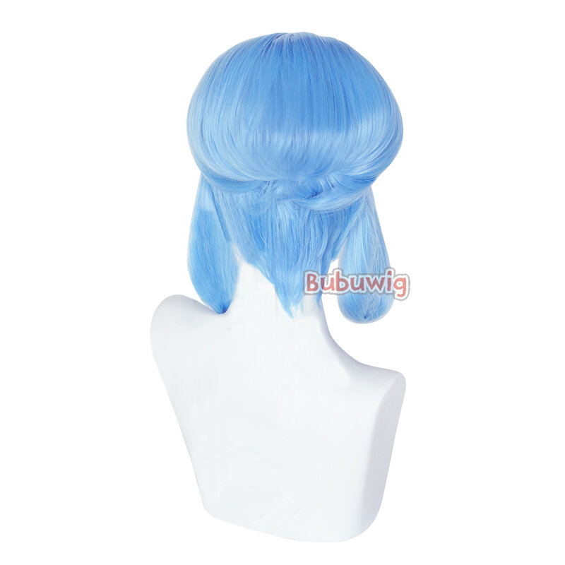 Bubuwig syntetyczne włosy Evelynn Cosplay peruki LOL Spirit Blossom Evelynn 40cm długie niebieskie mieszane różowe kobiety imprezowa peruka odporne na ciepło