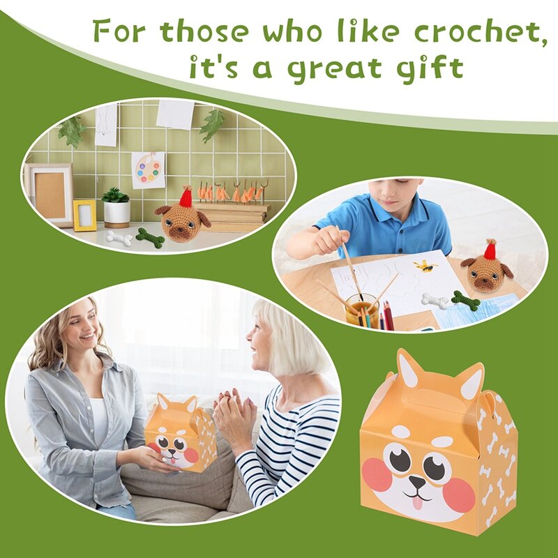 New Crochet Kit DIY Basa Dog Crochet Kit With Knitting Yarn Needles Plush Doll Easy
