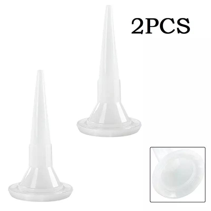 2 Pcs Glass Caulking Nozzle Tip Plastic Universal Glue Mouth Structural Glue Nozzle For Home Improvement Construction Tools