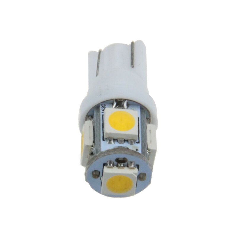 1x Warm white RV T10 W5W Reverse Light Backup Bulb 5 Emitters 5050 SMD LED 280 285 447 A007