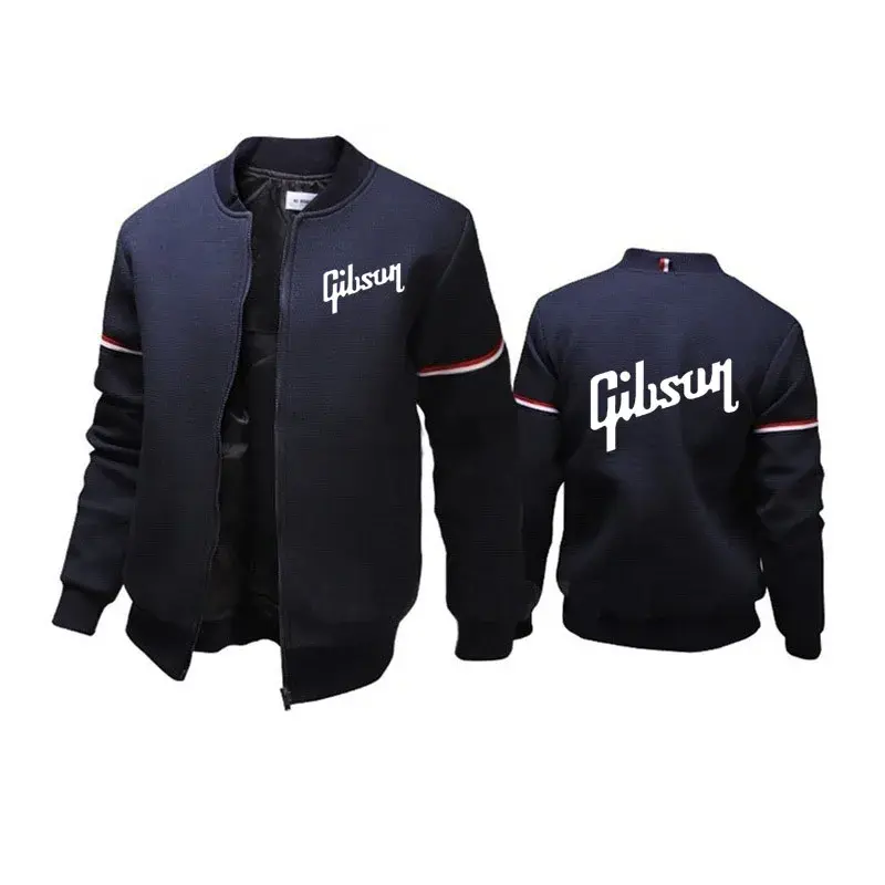 Куртка мужская хлопковая на молнии, удобная бейсбольная куртка Gibson, свободная уличная одежда в стиле хип-хоп, весна-осень