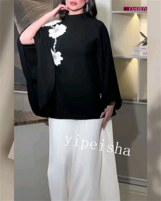 Sukienka na studniówkę wieczór koszulka Saudi arabii kwiat wesele przyjęcie proste klejnoty suknia okolicznościowe sukienki Midi