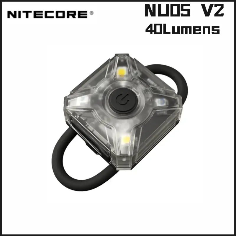 Nitecore-充電式ヘッドランプnu05v2 USB-C,40ルーメン,4モードの照明,屋外/キャンプ活動