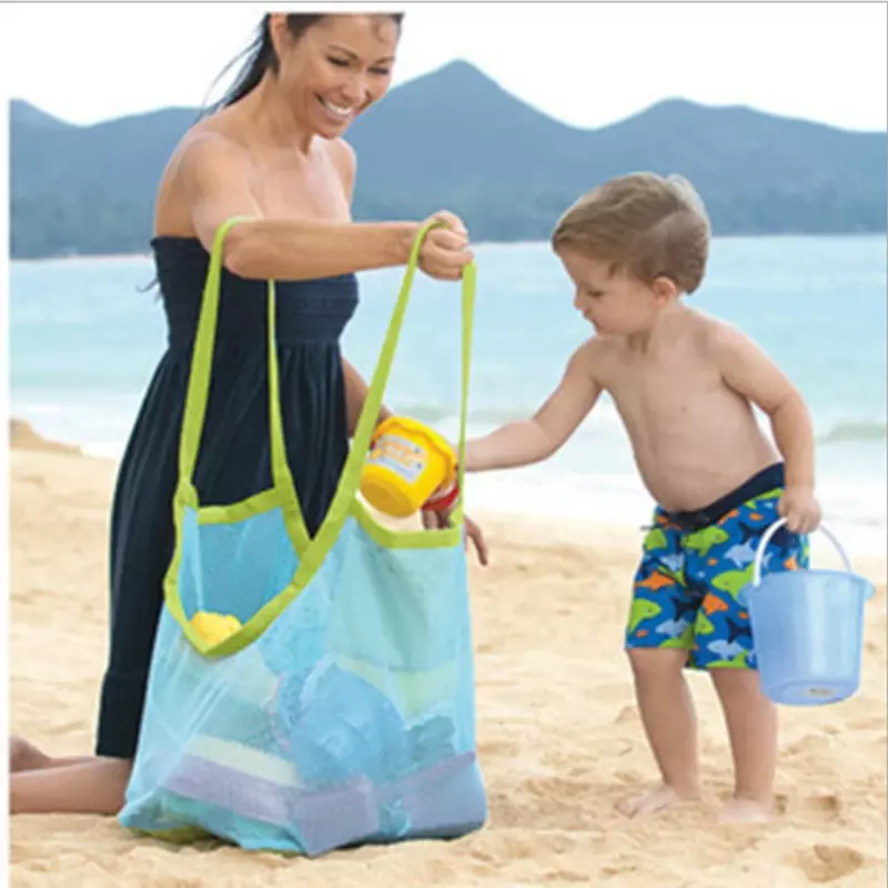 Strand tasche mit großer Kapazität für Kinderspiel zeug, schnelle Aufbewahrung tasche für Schleif werkzeuge Verschiedene Aufbewahrung snetz beutel, große Strand tasche
