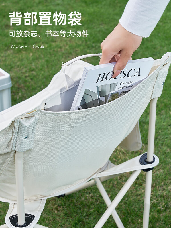 Chaise lunaire pliante portable, petit tabouret d'extérieur, équipement de pêche et de camping