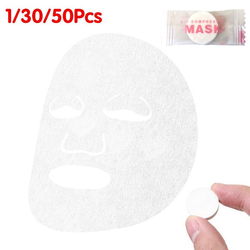 50pcs/Bag Travel Outdoor Pure Cotton Non Woven Compressed Wet Wipes Clean Disposable Sheet Tissue Makeup Facial Mask Towel G0O6