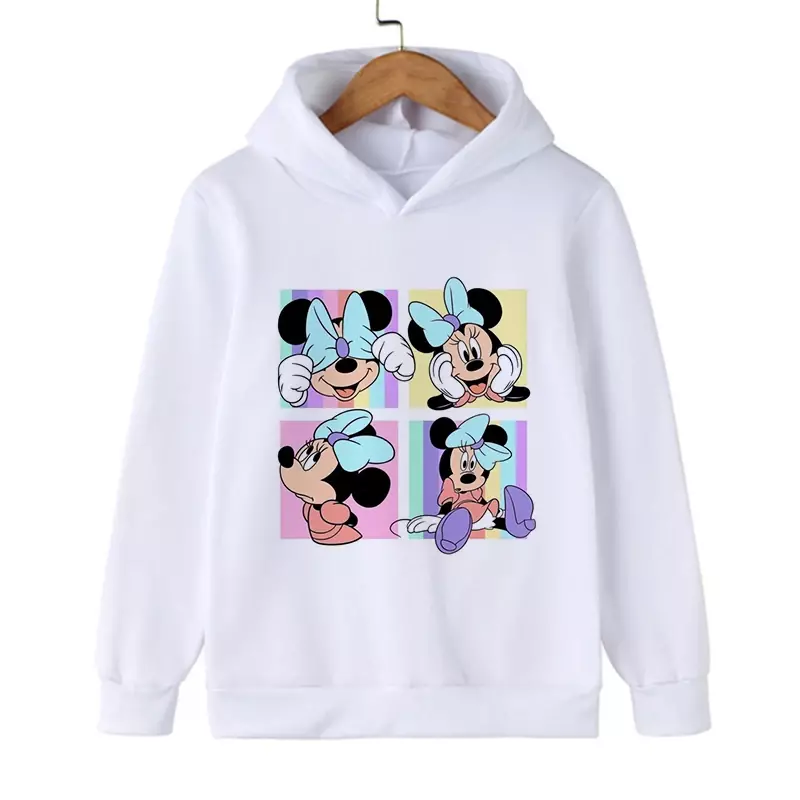 Disney Mickey Minnie Mouse Mannen En Vrouwen Hoodie Kawaii Y 2K Cartoon Manga Anime Kinderen Kleding Sweatshirt Hoody Baby Top