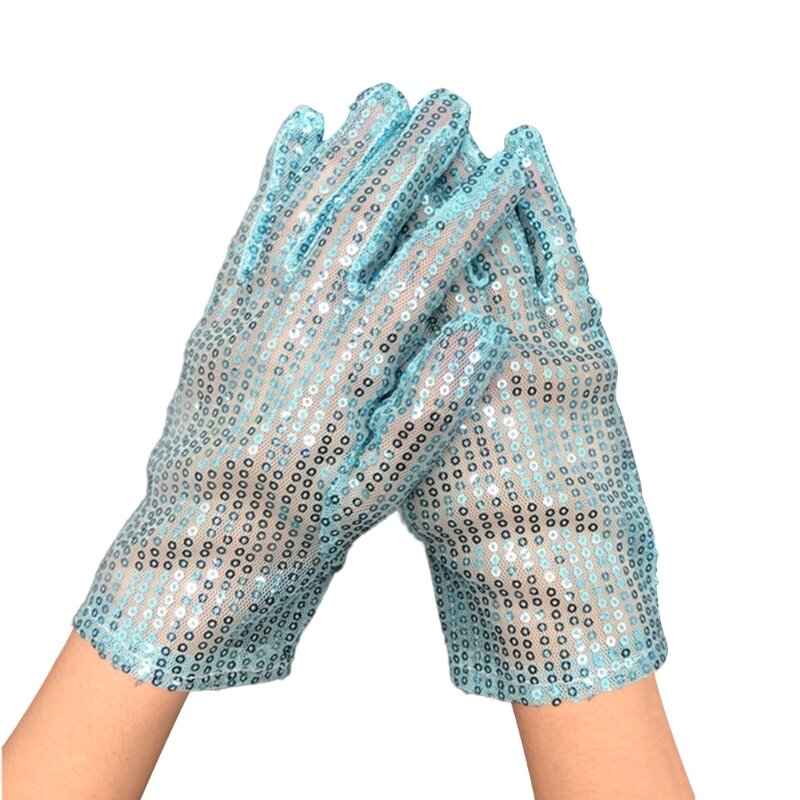 Перчатки с блестками, женские перчатки для выступлений, перчатки для выпускного вечера, танцевальные перчатки, блестящие для для