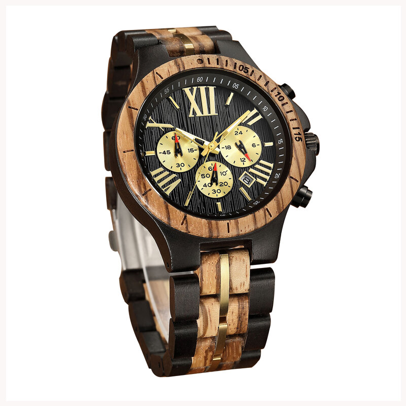 男性用軽量木製腕時計,アナログクォーツ腕時計,ビジネスファッション,あらゆるシーンに最適