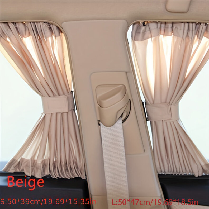 Cortina de janela lateral do carro universal, proteção UV dobrável, pano preto puro, tampa de persianas para viseira solar, carro-styling, 2pcs