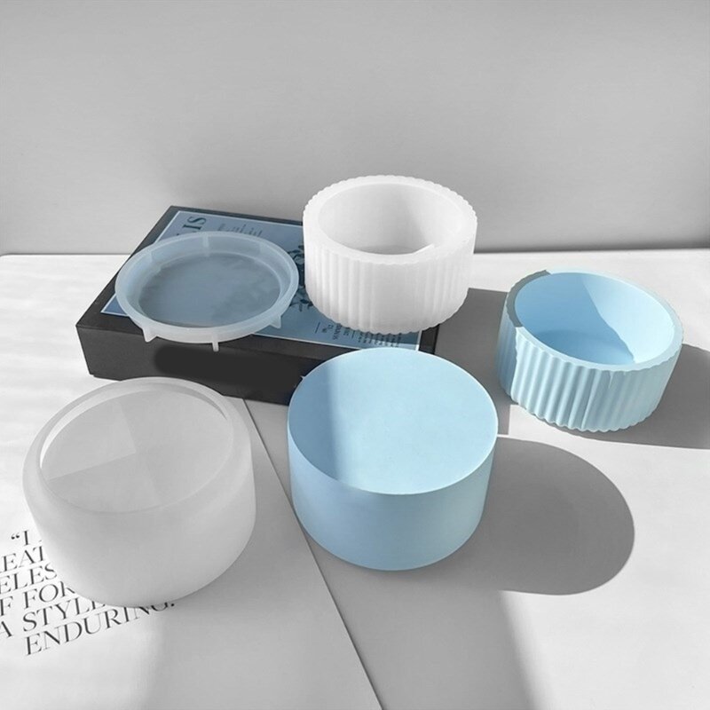 DIY Silicone Nhựa Khuôn Lưu trữ Jar Khuôn Bút Khuôn Chất liệu Silicone
