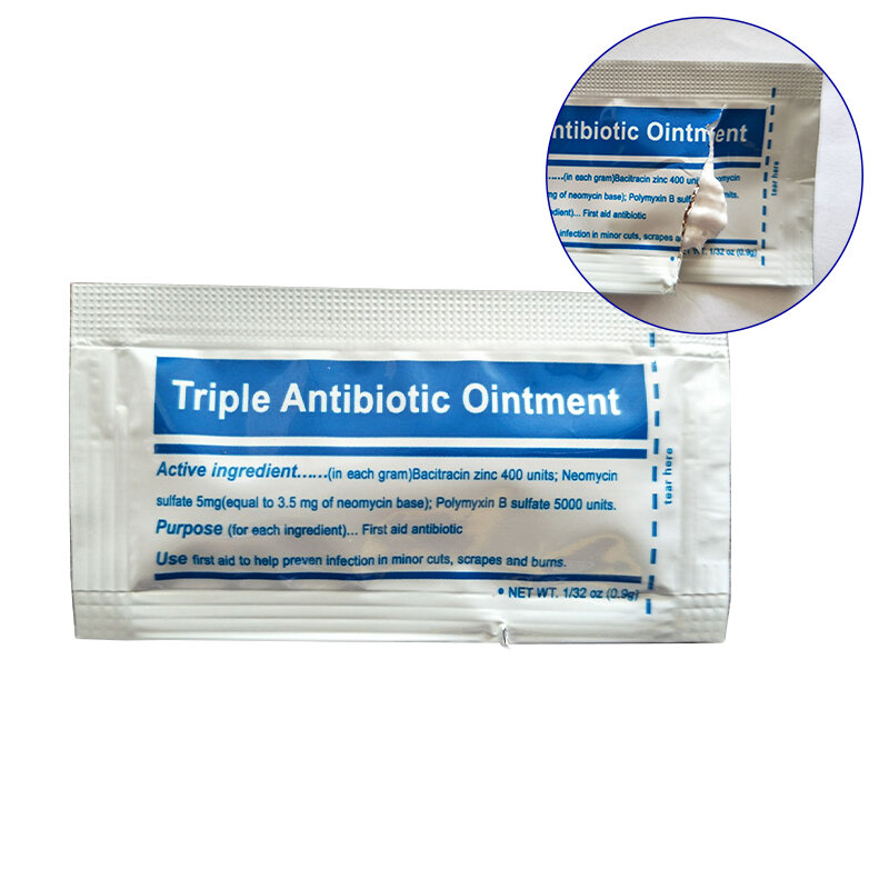 0,9g/Pack Triple Antibiotische Salbe Gel für Verbrennungen First Aid Kit Zubehör Dressing Brennen Creme Wunde Pflege Anti-infektion