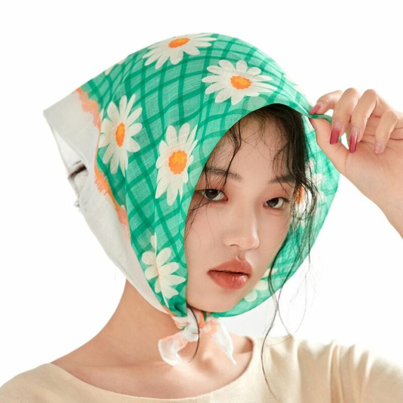 Accessori collocazione accessori per abbigliamento tessuto capelli decorare sciarpa stampata femminile sciarpa quadrata fascia per capelli sciarpa di seta fiore