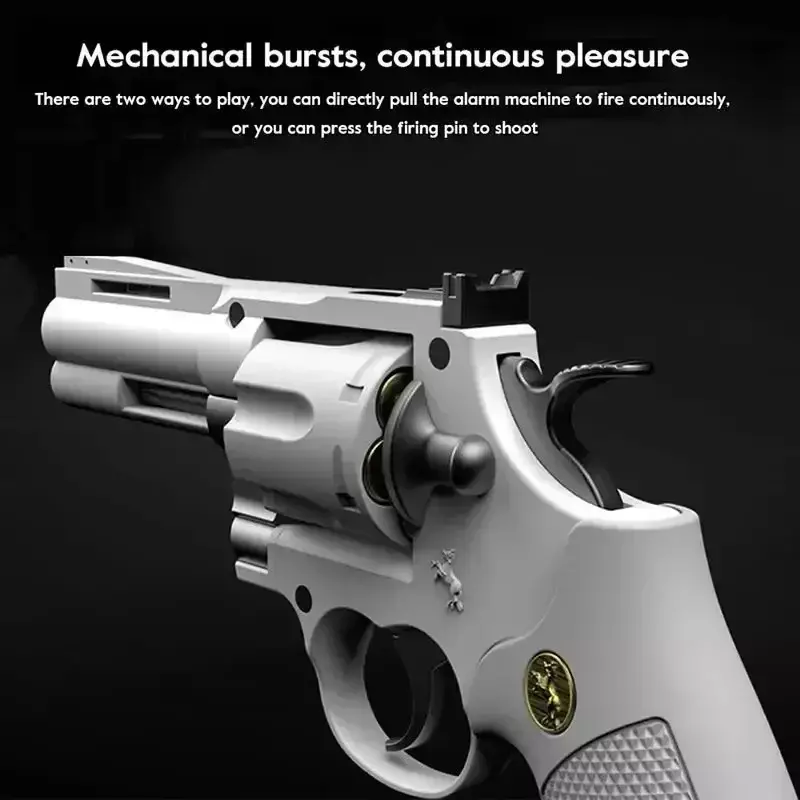 Magnum Zp-5 357 Long Alloy Revolver Soft Bullet Can Be Fired Pistol Boy Simulation Toy Repeating Pistol Children's gifts
