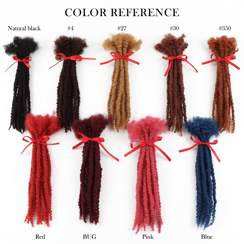 Orientfashion cabelo humano dreadlocks crochê tranças novos estilos remy extensões 80/60 fios afro kinky texturizado encaracolado termina locs