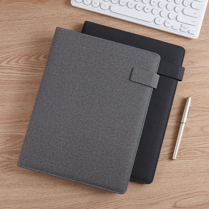Folder Paper Organizer para o Contrato, A4 Conferência, Memo Clipboard Manager, Notepad, Couro Escrita Tablet