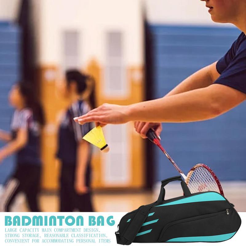 Badminton Bag 3 Racket Waterproof Shoulder Badminton Organizing Carrying Bag Tennis Racquet Single Shoulder Bags Racquetball Bag