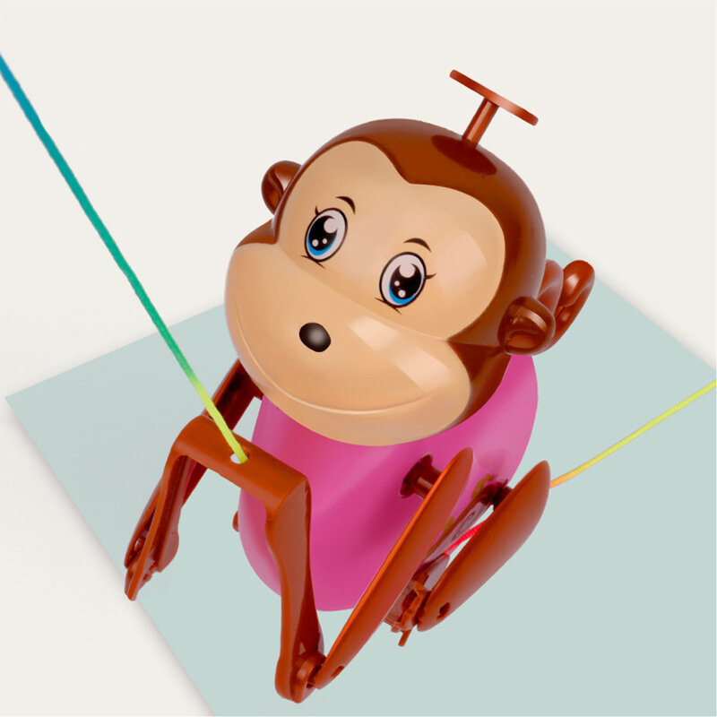 Zabawny sznurek-wspinaczka zabawka małpa ciągnąć i wspinać się, zabawka małpa efekt zabawka z dźwiękiem na prezent na Halloween dla dzieci
