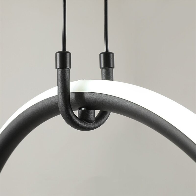 Lampes suspendues modernes à motif géométrique à LED pour salon et salle à manger, bande de décoration intérieure, lampe de face, luminaire d'intérieur