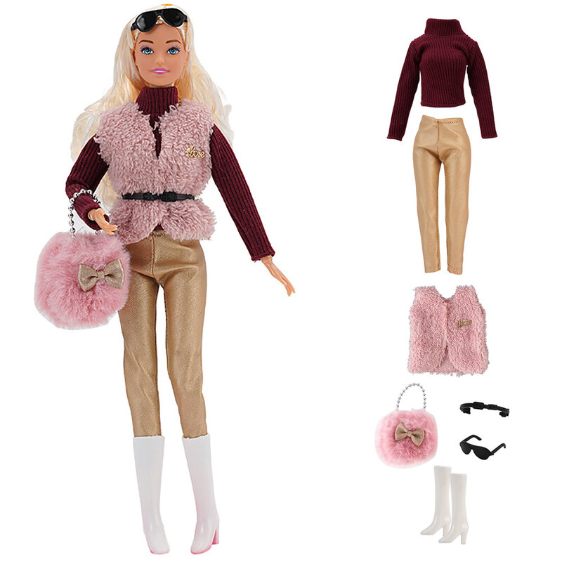 NK oficjalny nowy styl ubrania dla Barbie lalka modny płaszcz odzież zimowa sweter dla 1/6 lalki stroje imprezowe JJ