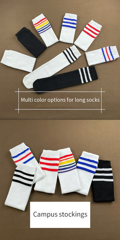 XARC-calcetines altos para niños, medias largas de tres barras, de algodón peinado, para baile y fútbol