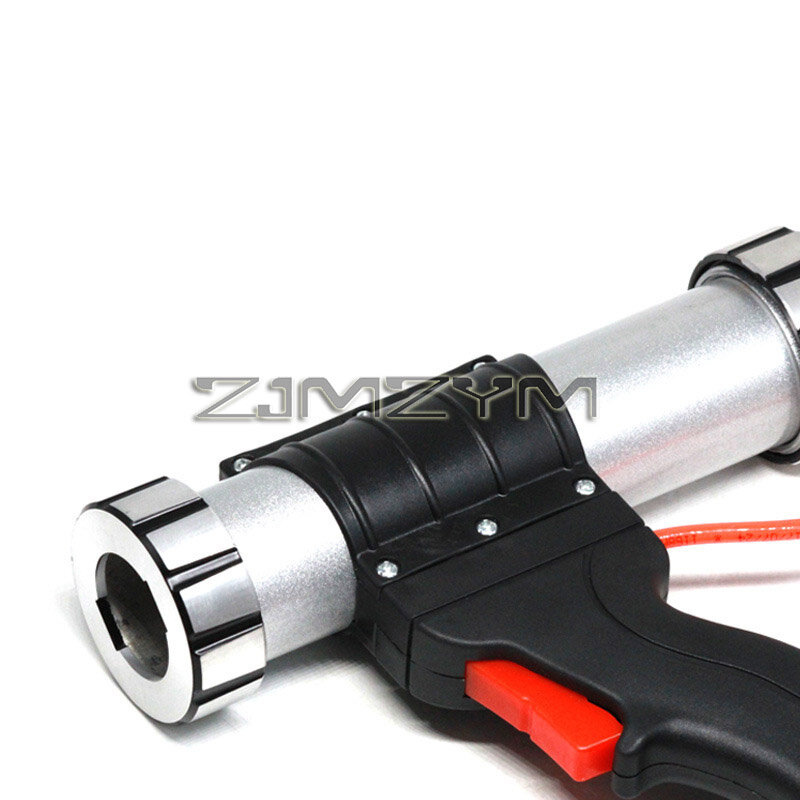Pistola de cola de vidro pneumático com medidor, velocidade ajustável, Hard Glue Silicone Gun, NT-8002, 300ml, 6.8Bar