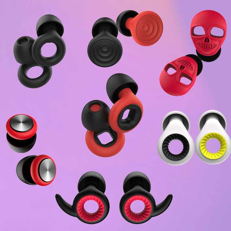 New Silicone Soundproof Earplug Anti Noise Sleeping Ear Plugs Sound Insulation Noise Reduction Ear Protection Swimming Earplugs